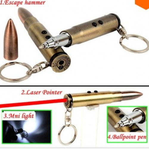 Multifunction Bullet Shape Keychain